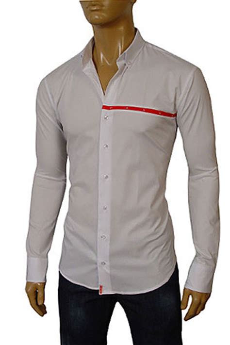 prada mens shirts for sale|prada men's dress shirt white.